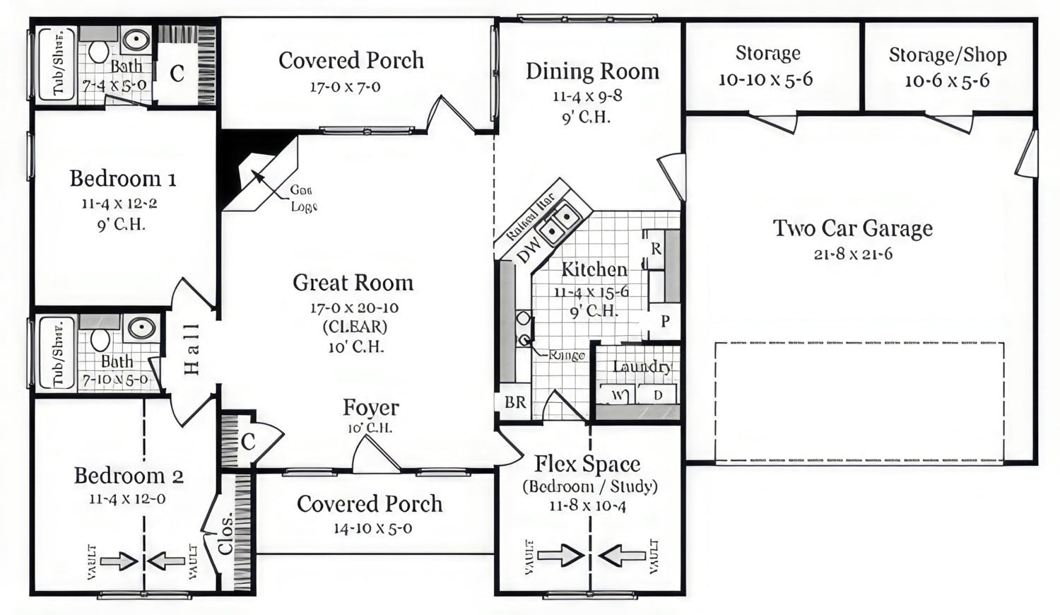 HPG - 1250MN - 1: The Lakeview Hollow - House Plan Gallery