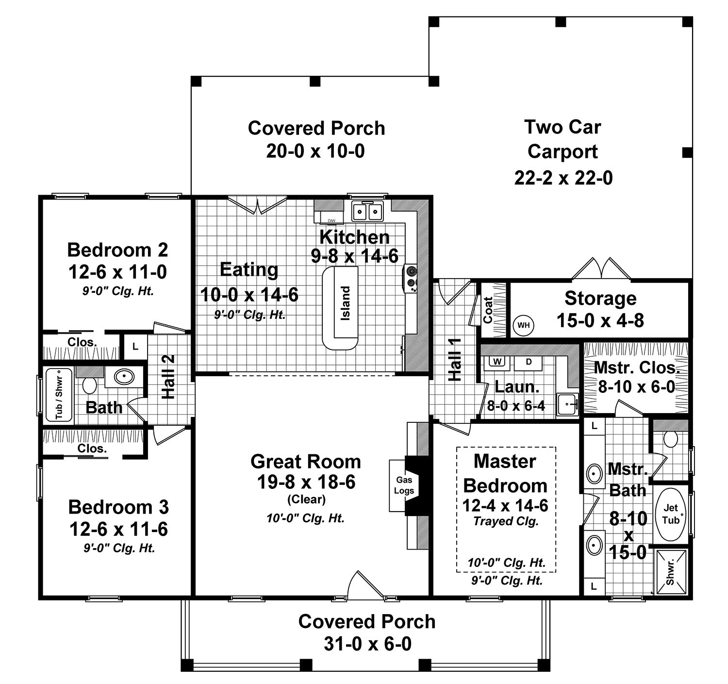 HPG - 1640N - 1: The Pinecone Bluff - House Plan Gallery