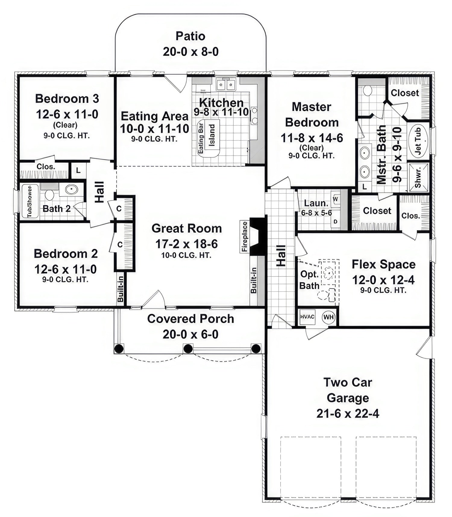 HPG - 1750BN - 1: The Sunnydale - House Plan Gallery