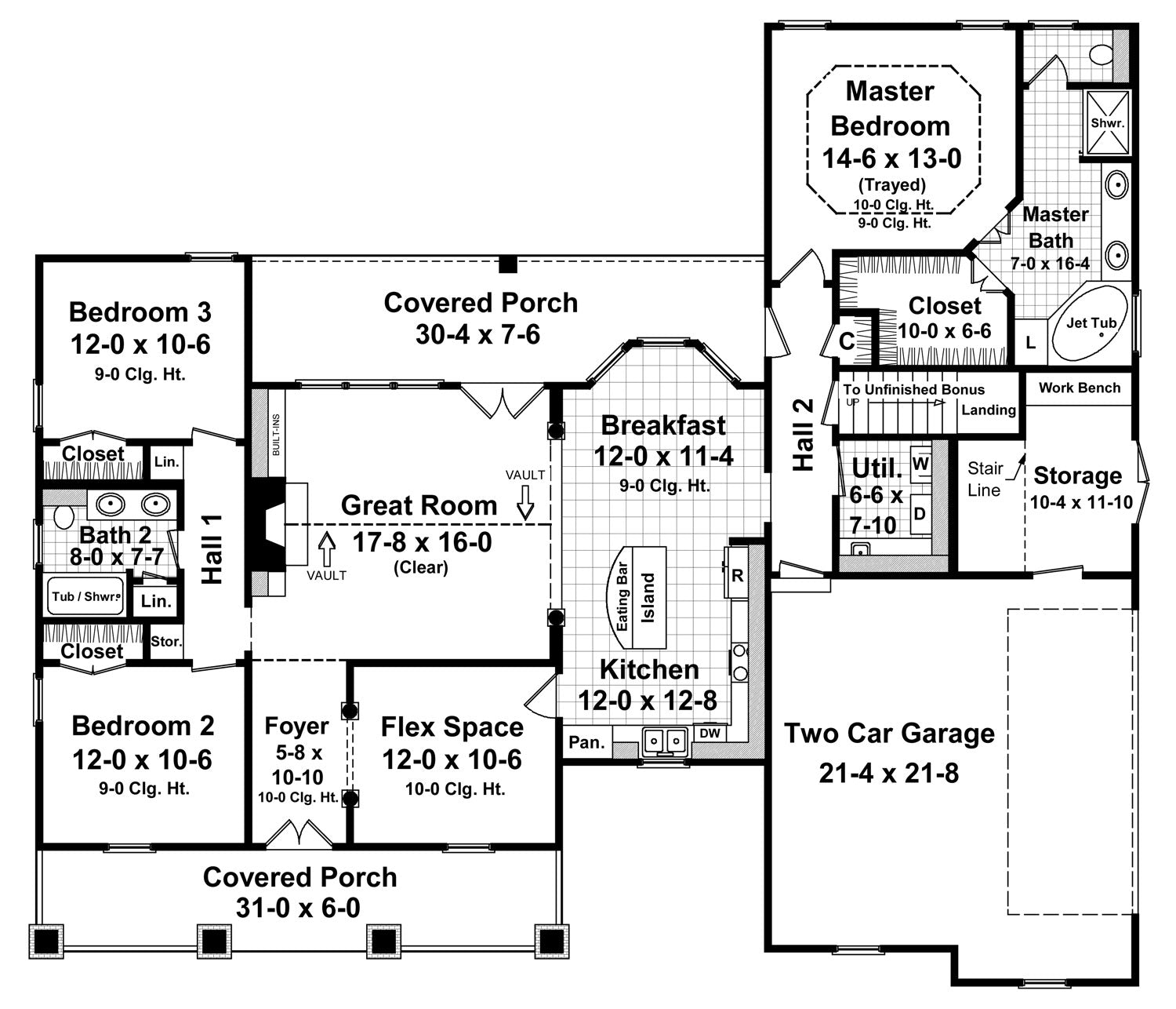 HPG - 1800BN - 1: The Sandy Branch - House Plan Gallery