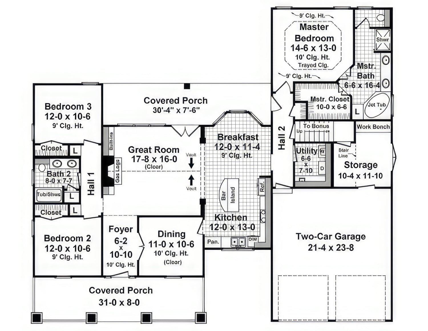 HPG - 1800C2N - 1: The Dogwood Knoll - House Plan Gallery