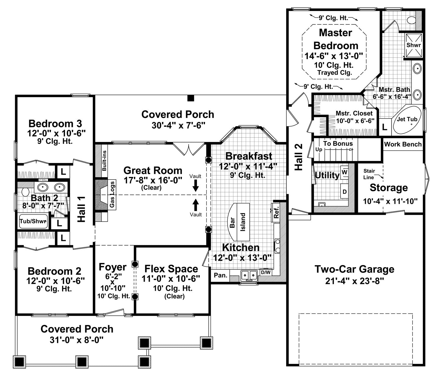 HPG - 1800CN - 1: The Misty Ridge - House Plan Gallery