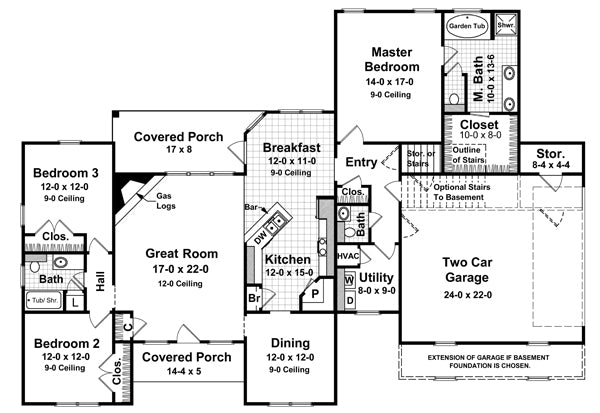 HPG - 1855N - 1: The Golden Thistle - House Plan Gallery