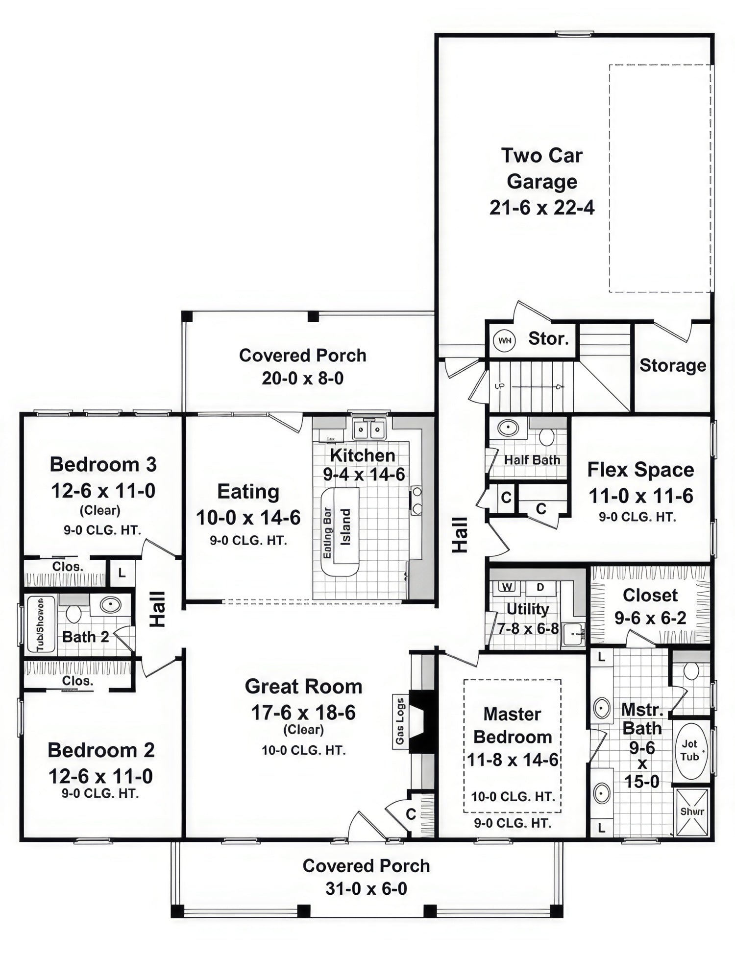 HPG - 1888N - 1: The Oakshade Trail - House Plan Gallery