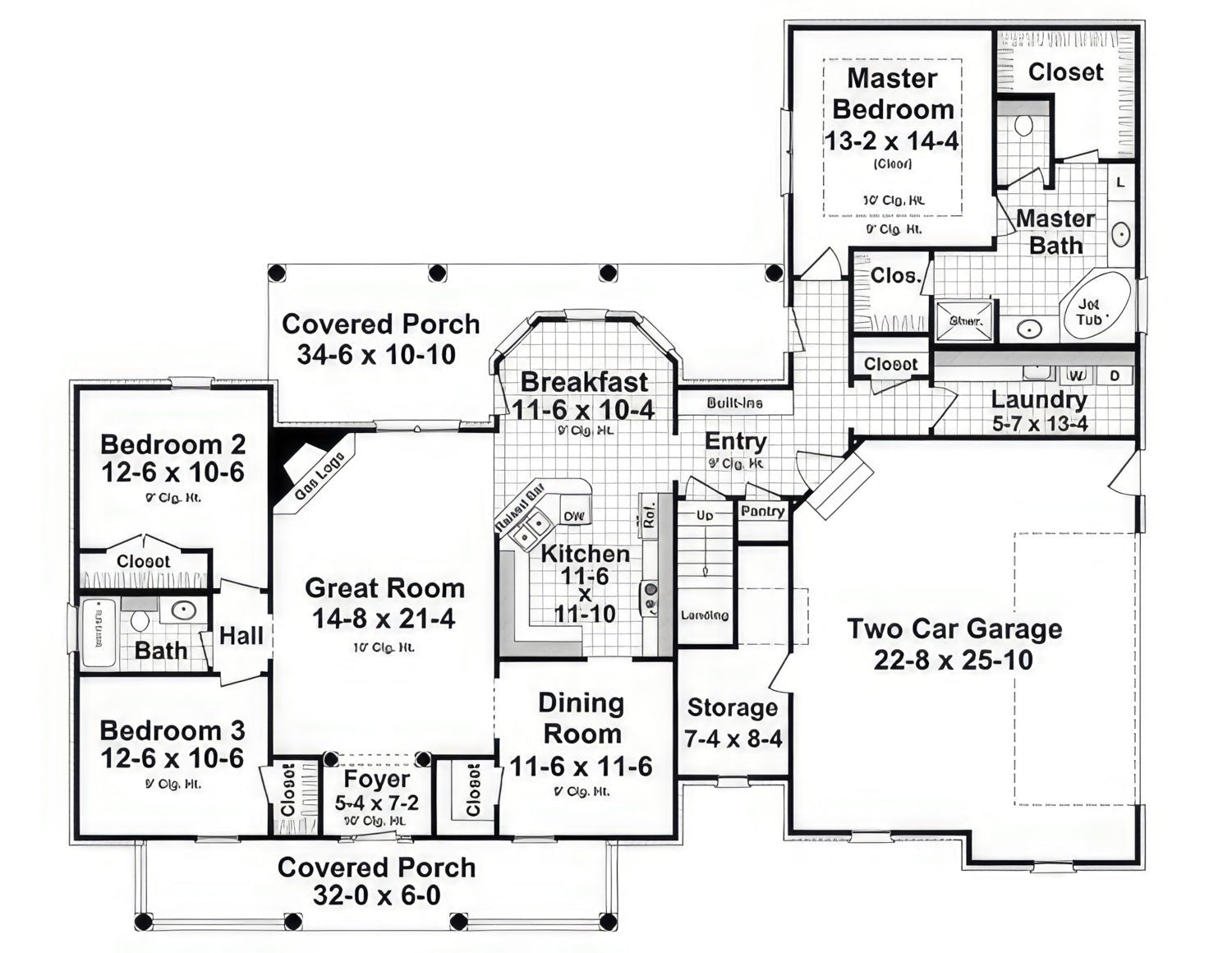 HPG - 1934N - 1: The Sweetgum Ridge - House Plan Gallery