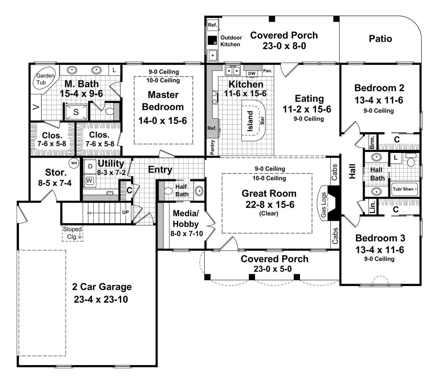 HPG - 20002N - 1: The Whispering Stream - House Plan Gallery