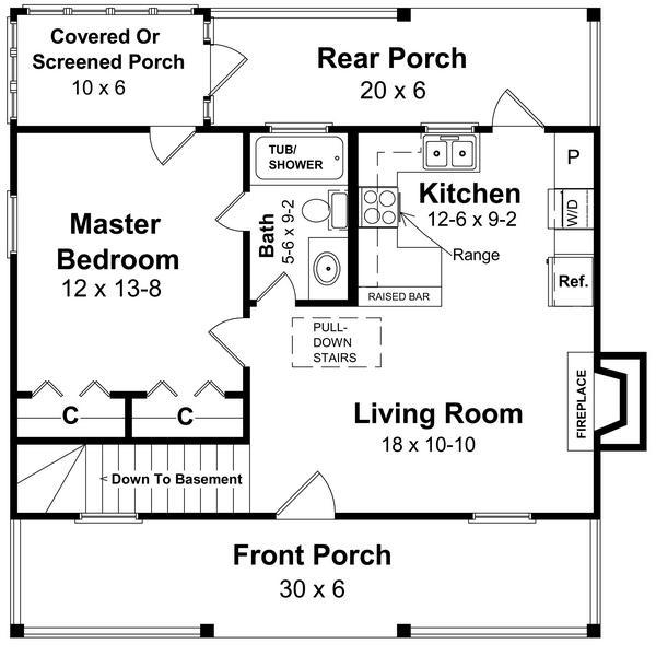 HPG-1154-1: The Long Weekender - House Plan Gallery