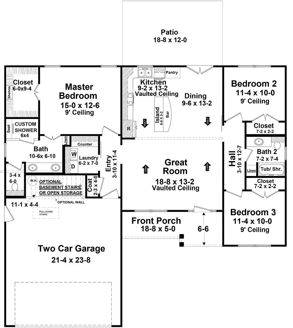 HPG-1416C-1: The Acadian Oaks - House Plan Gallery