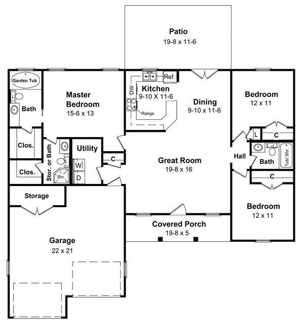 HPG-1427-1: The Gladiolus - House Plan Gallery