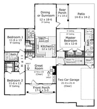 HPG-1600M-1: The Oak Ridge - House Plan Gallery