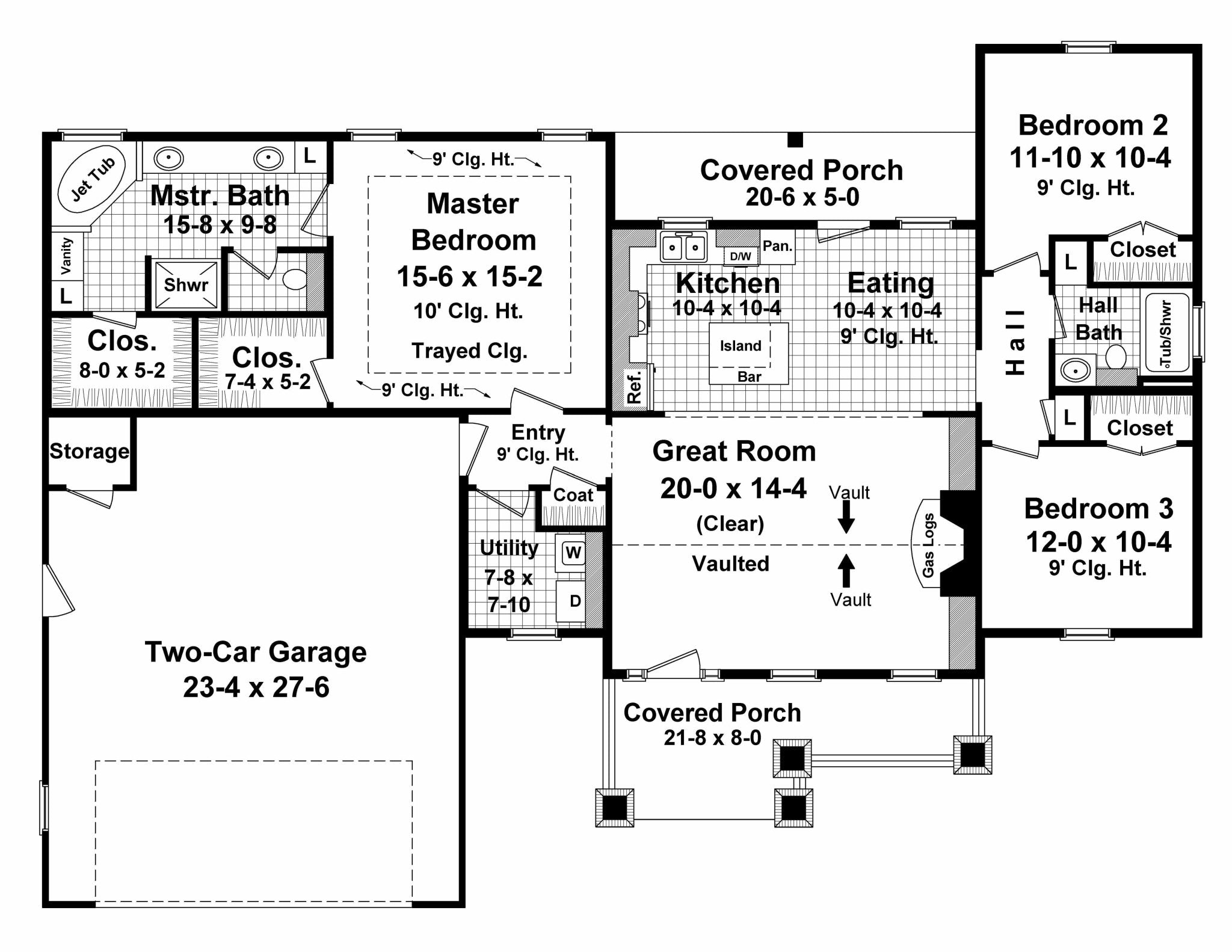 HPG-1604C-1: The Hickory Creek - House Plan Gallery