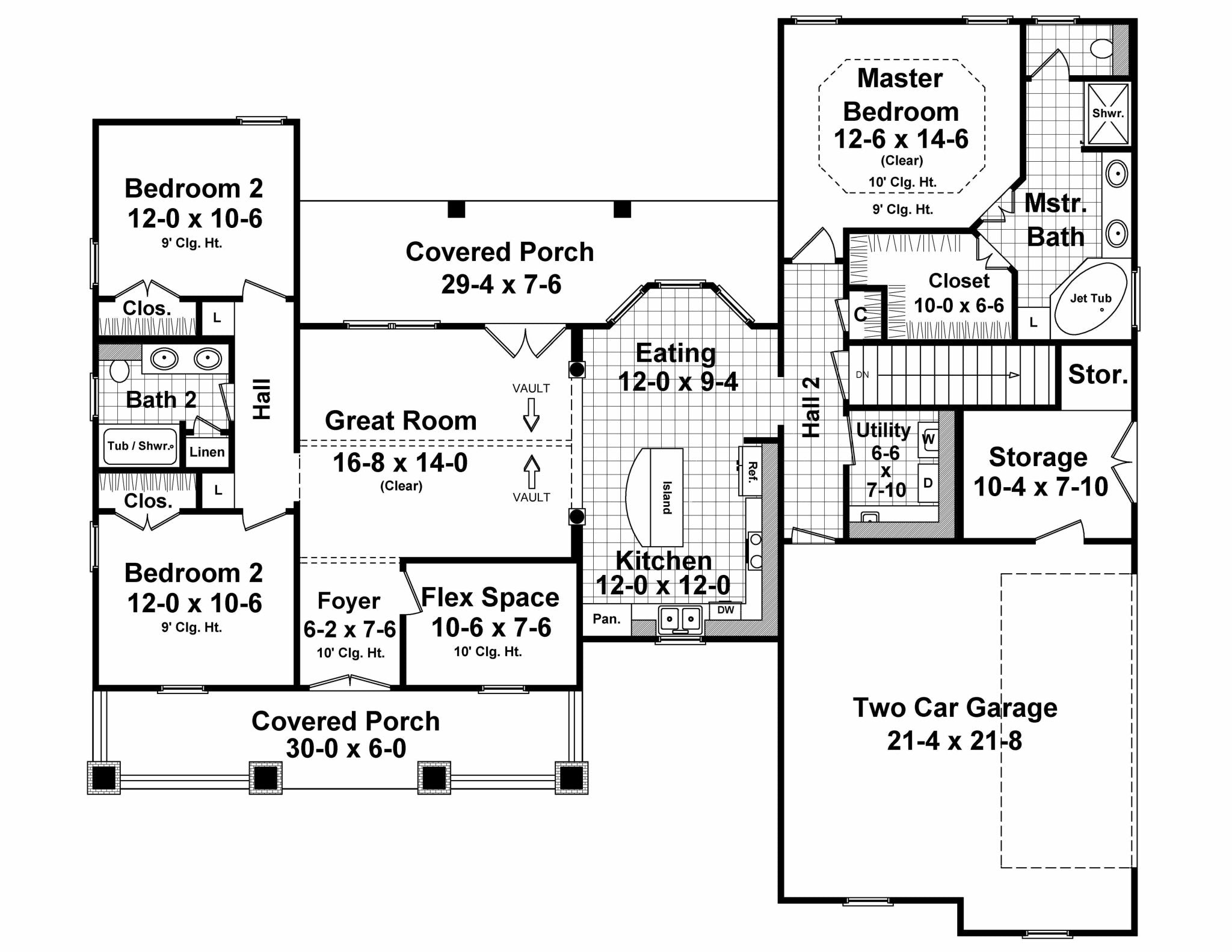 HPG-1637B-1: Meadowood Lane - House Plan Gallery