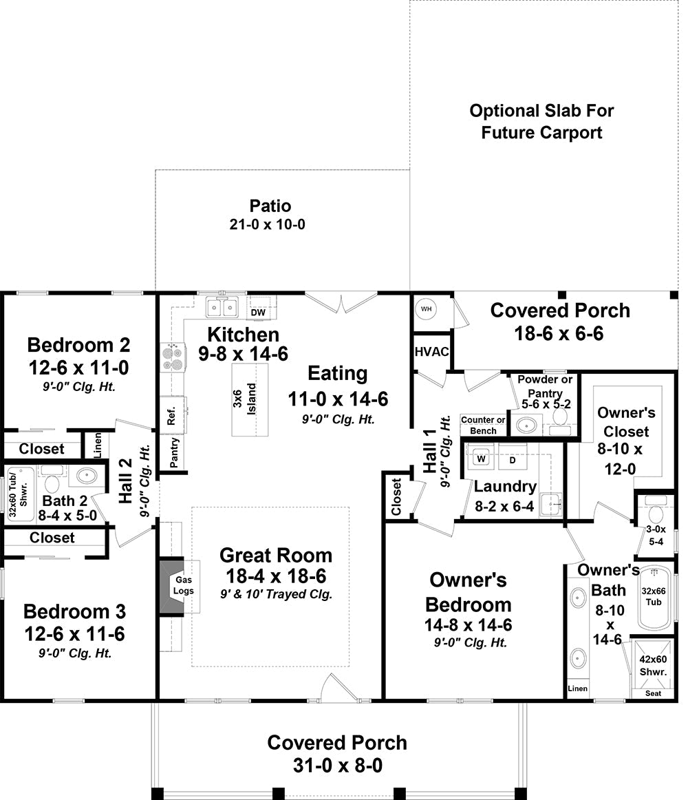 HPG-1762-1: The Parkview Oaks - House Plan Gallery