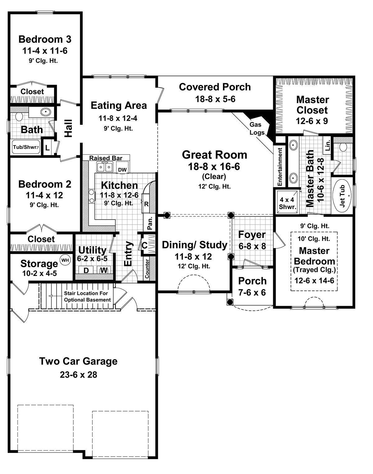 HPG-1900-1: The Hickory Hollow - House Plan Gallery