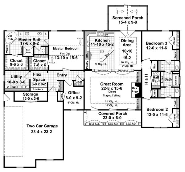 HPG-2200B-1: The Henderson Ridge - House Plan Gallery