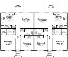 HPG-2432-1: The Pine Creek Duplex - House Plan Gallery