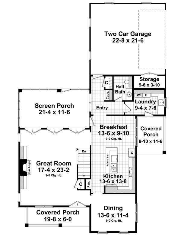 HPG-2570-1: The Overton Lane - House Plan Gallery