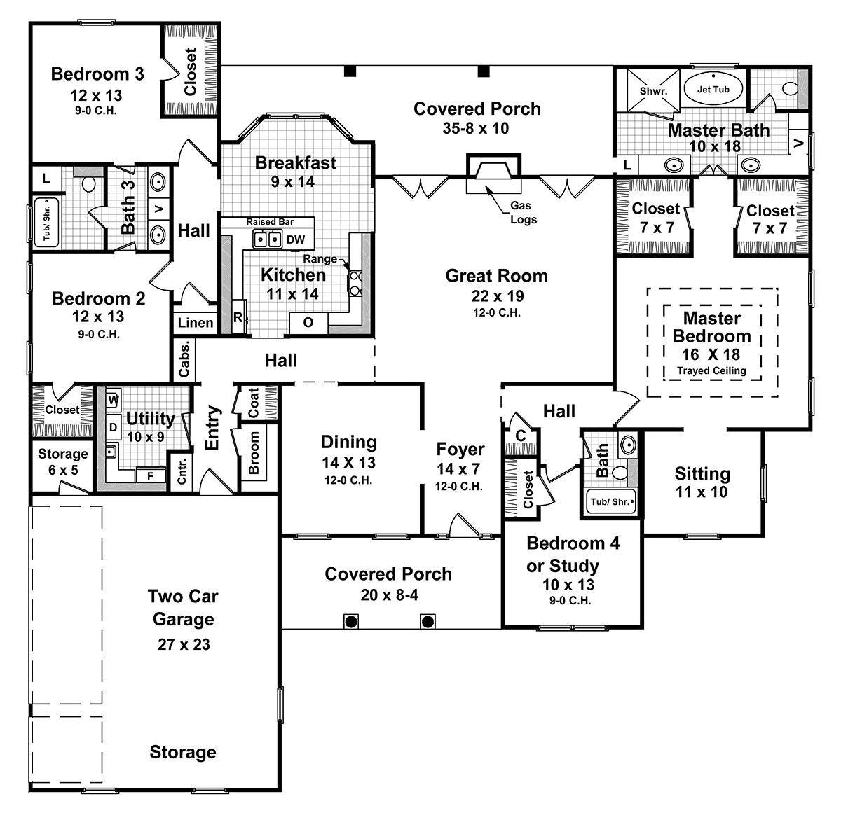 HPG-2805-1: The Hatten - House Plan Gallery