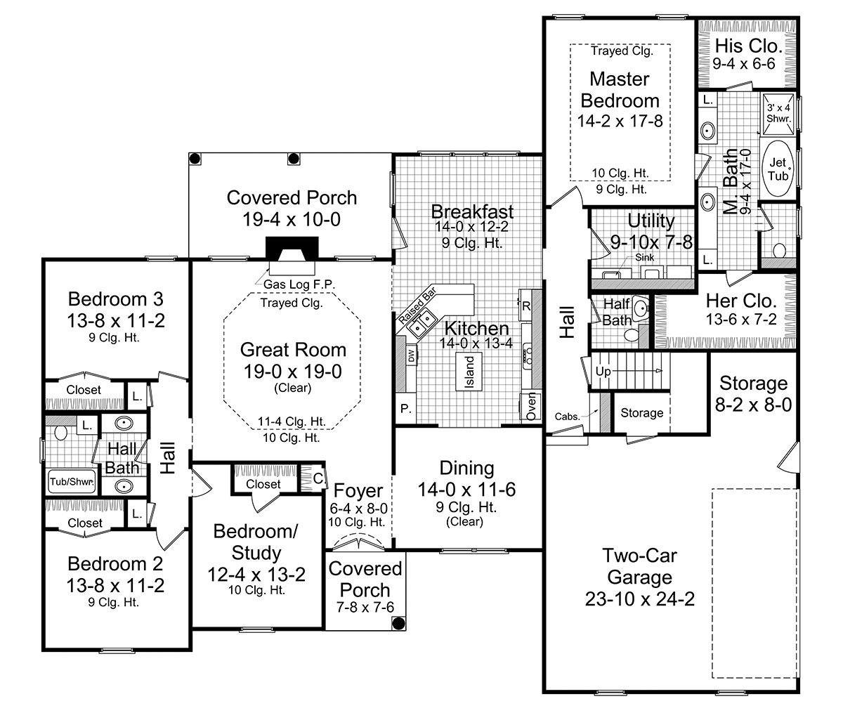 HPG-3000-1: The Oakwood - House Plan Gallery