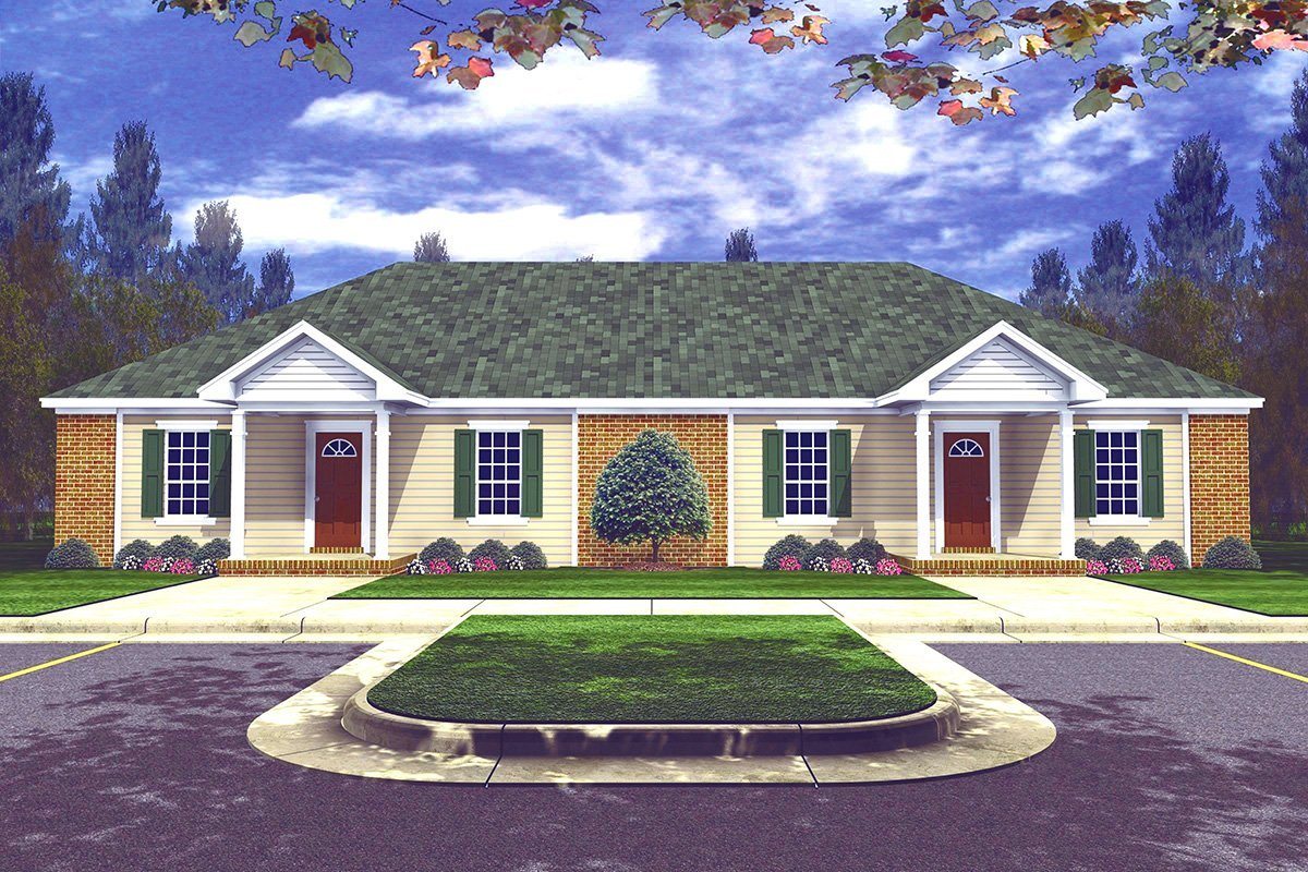 HPG-990-1: The Duplex - House Plan Gallery