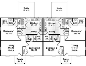HPG-990-1: The Duplex - House Plan Gallery