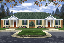 HPG - 1364 - 1: Three Bedroom Duplex - House Plan Gallery