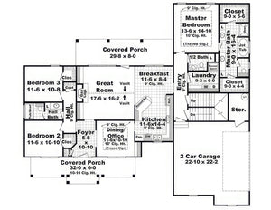 HPG - 1919N - 1: The Willow Run - House Plan Gallery