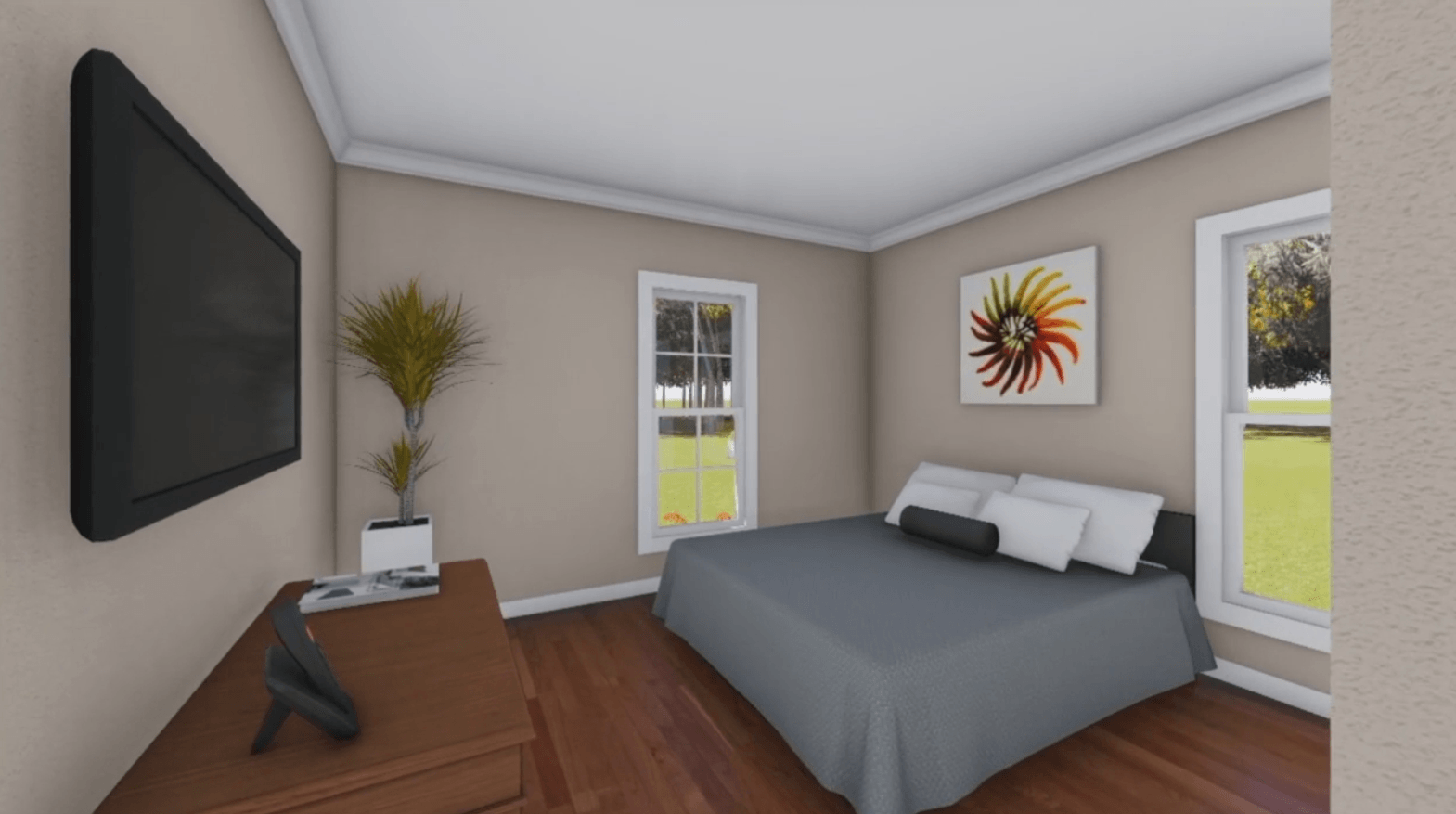 HPG-1888B-1 bedroom in home plans