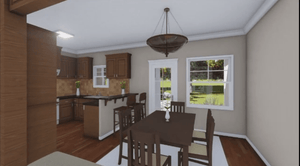  HPG-1509-1 dining room of homeplans
