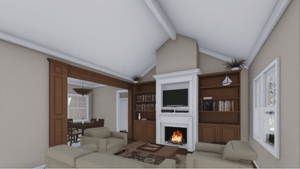 HPG-1509-1 living room of homeplans