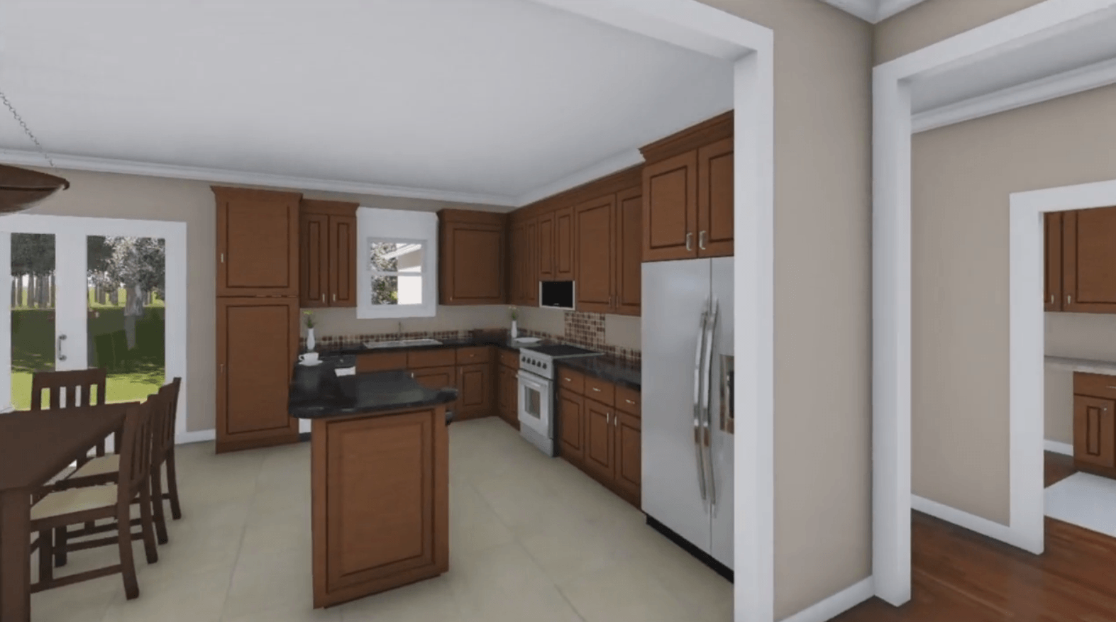 HPG-1888B-1 kitchen in home plans