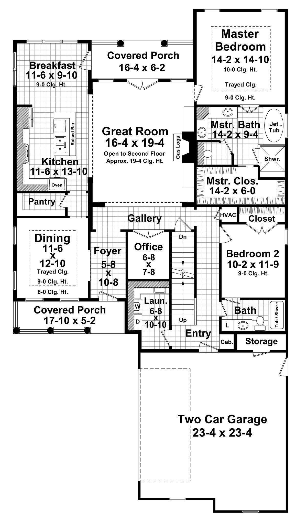 HPG-2510B-1: The Windsor House - House Plan Gallery